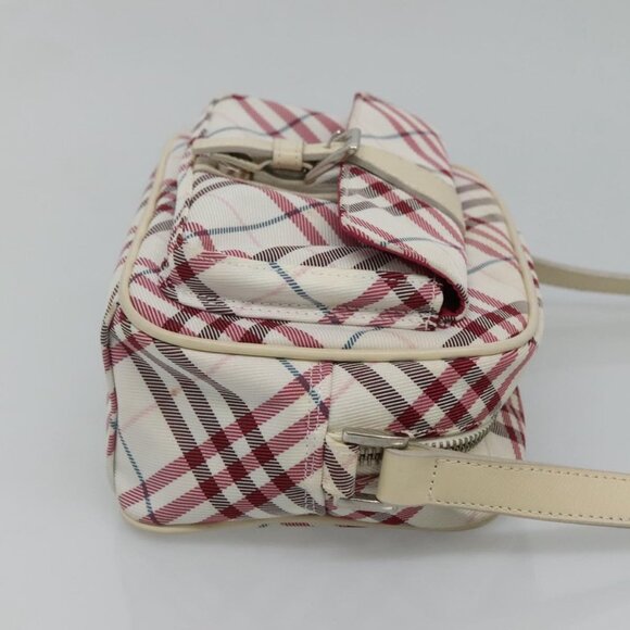 BURBERRY Nova Check Shoulder Bag Nylon Pink Silver Auth 116405 - Picture 6 of 16
